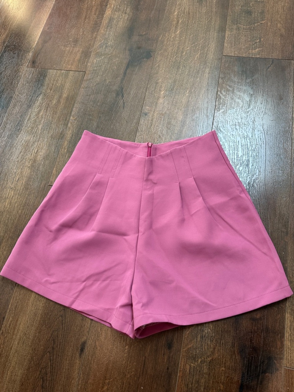 Chicwish High-Waist Rose Pink Tailored Shorts